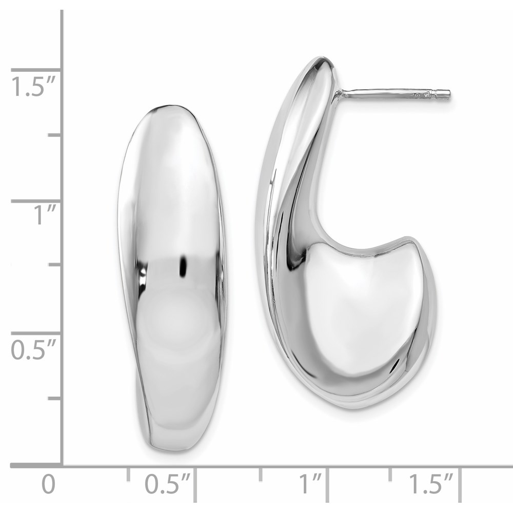 Sterling Silver Polished Dangle Earrings Image 3 Spath Jewelers Bartow, FL