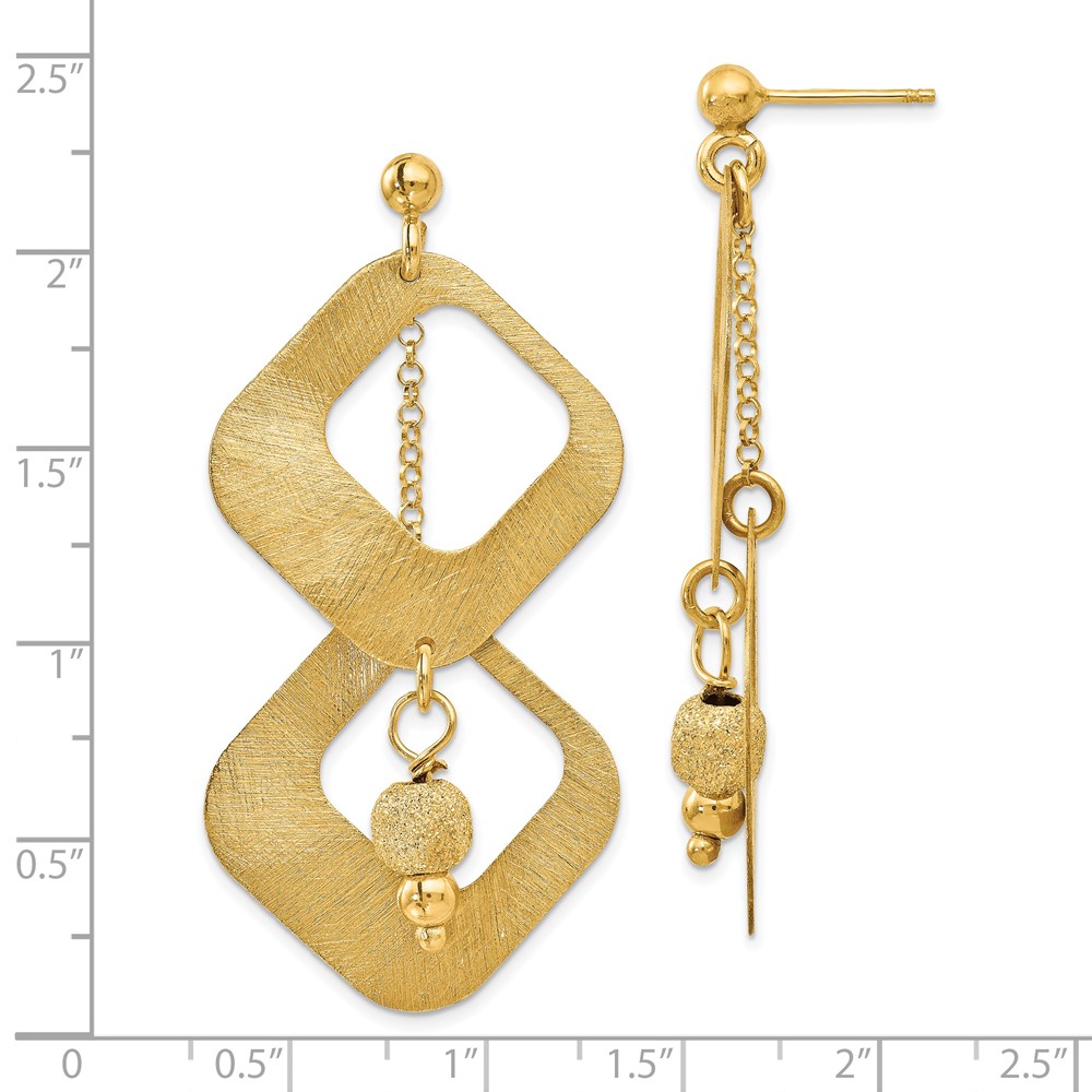 Gold-Plated Sterling Silver Dangle Earrings Image 3 Brummitt Jewelry Design Studio LLC Raleigh, NC