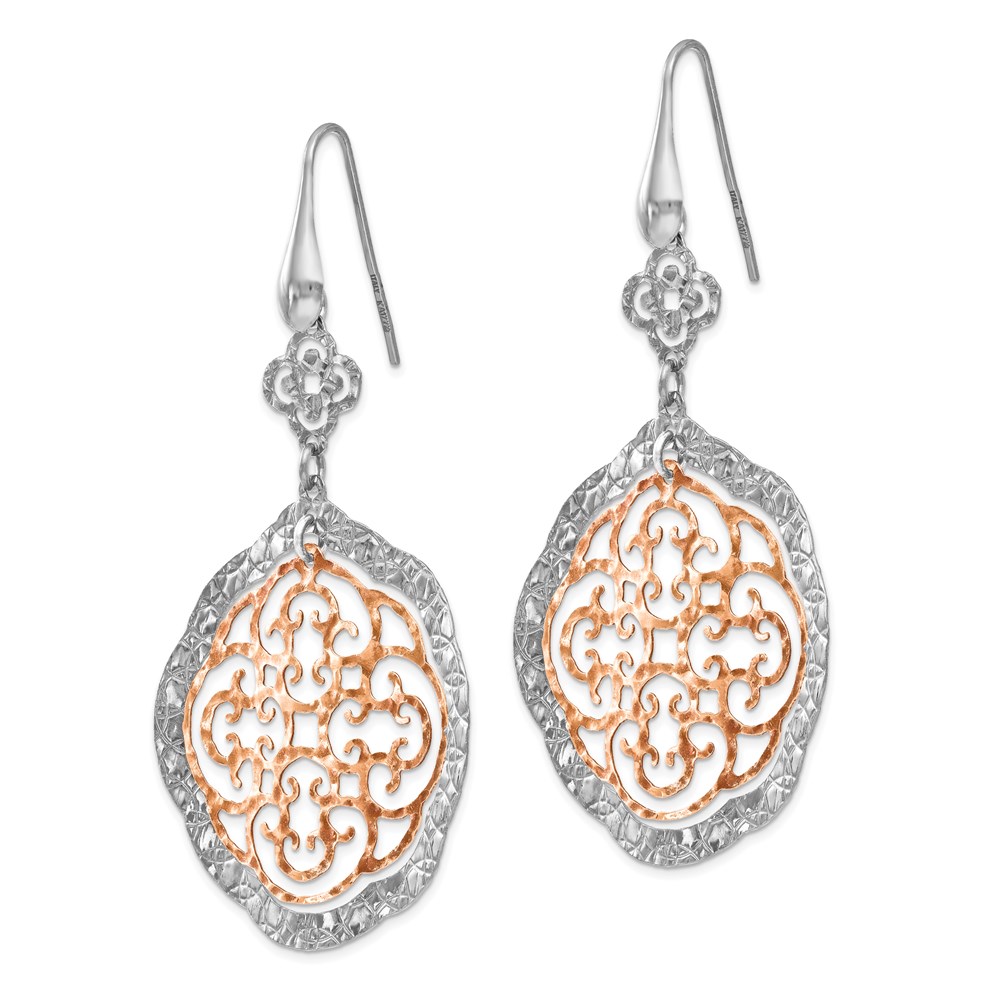 Gold-Tone Sterling Silver Earrings Image 2 Lennon's W.B. Wilcox Jewelers New Hartford, NY