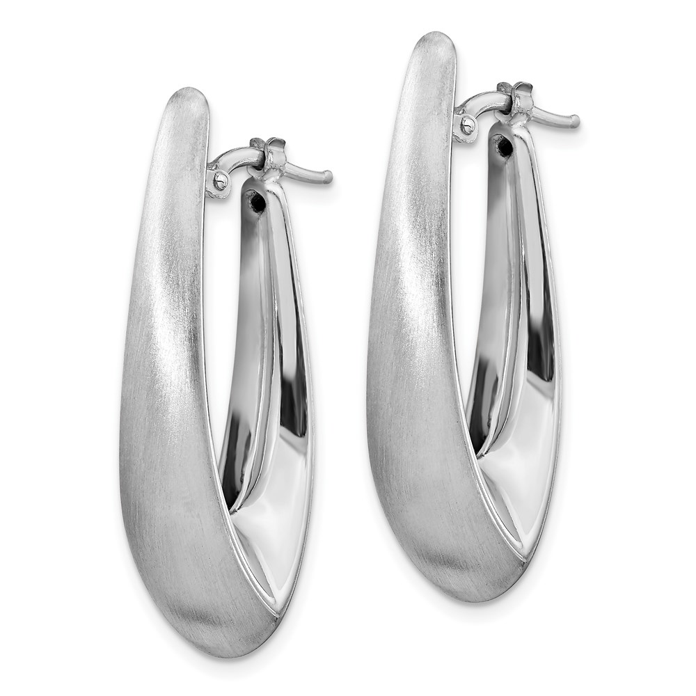 Sterling Silver Polished Hoop Earrings Image 2 Brummitt Jewelry Design Studio LLC Raleigh, NC