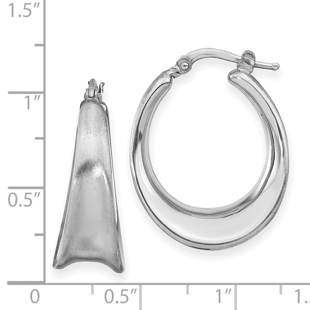 Sterling Silver Polished Hoop Earrings Image 3 Brummitt Jewelry Design Studio LLC Raleigh, NC