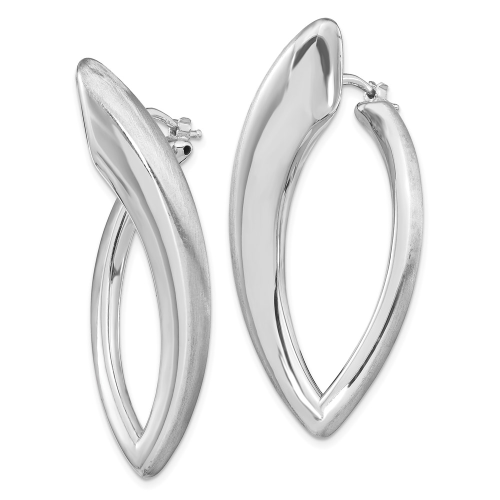 Sterling Silver Polished Hoop Earrings Image 2 Brummitt Jewelry Design Studio LLC Raleigh, NC