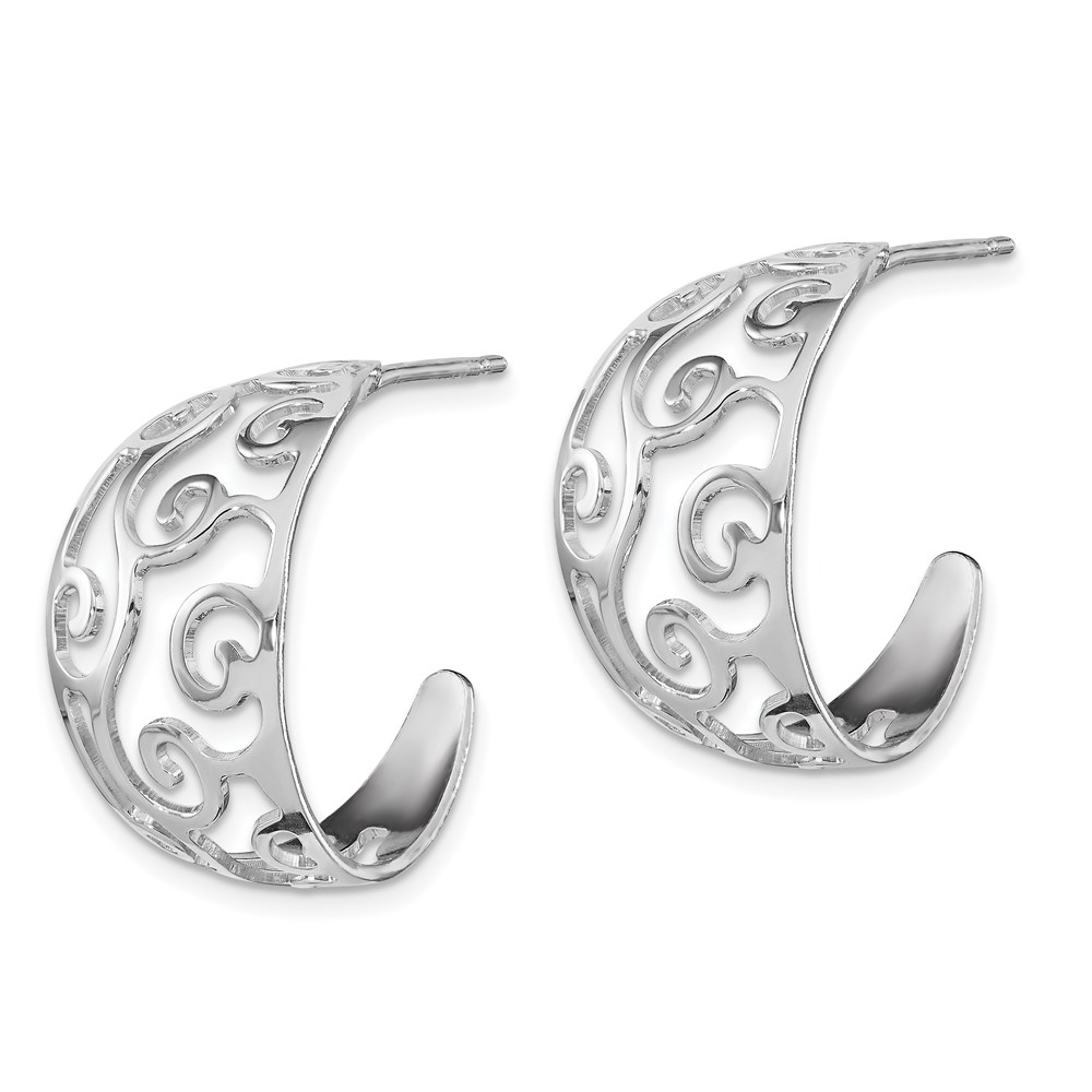 Sterling Silver Polished Earrings Image 2 Brummitt Jewelry Design Studio LLC Raleigh, NC