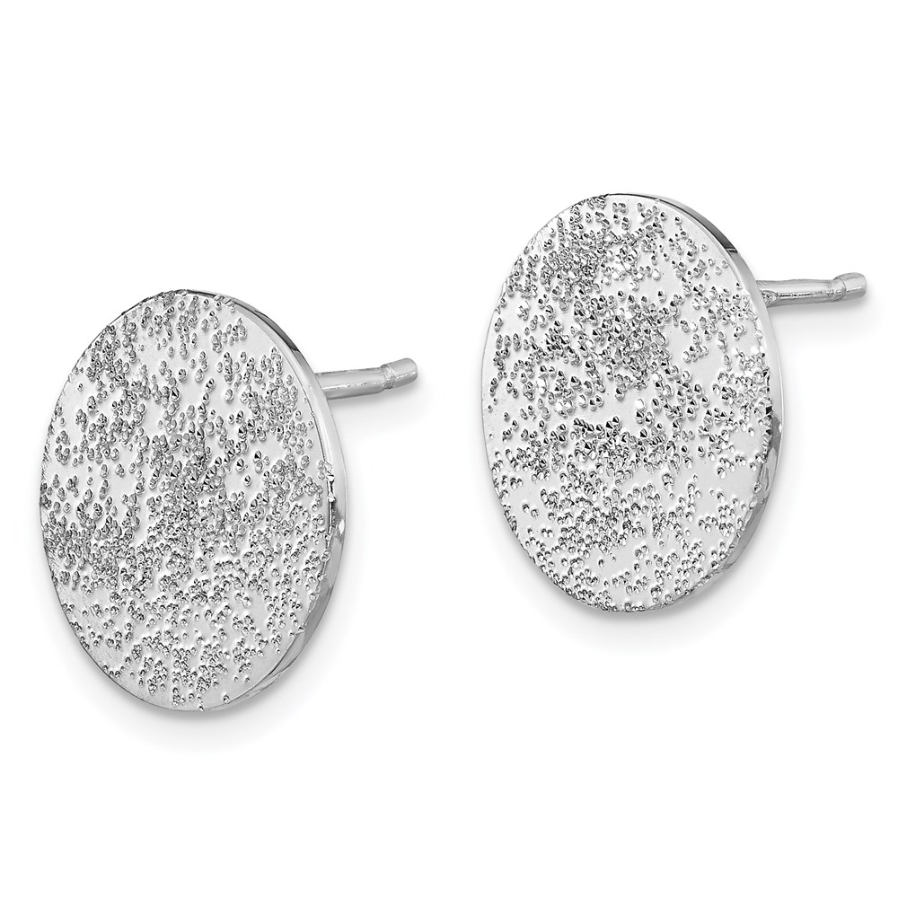 Sterling Silver Polished Textured Earrings Image 2 Brummitt Jewelry Design Studio LLC Raleigh, NC