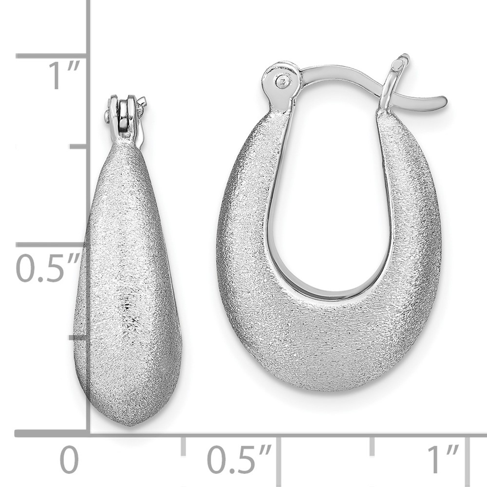 Sterling Silver Textured Hoop Earrings Image 2 Brummitt Jewelry Design Studio LLC Raleigh, NC
