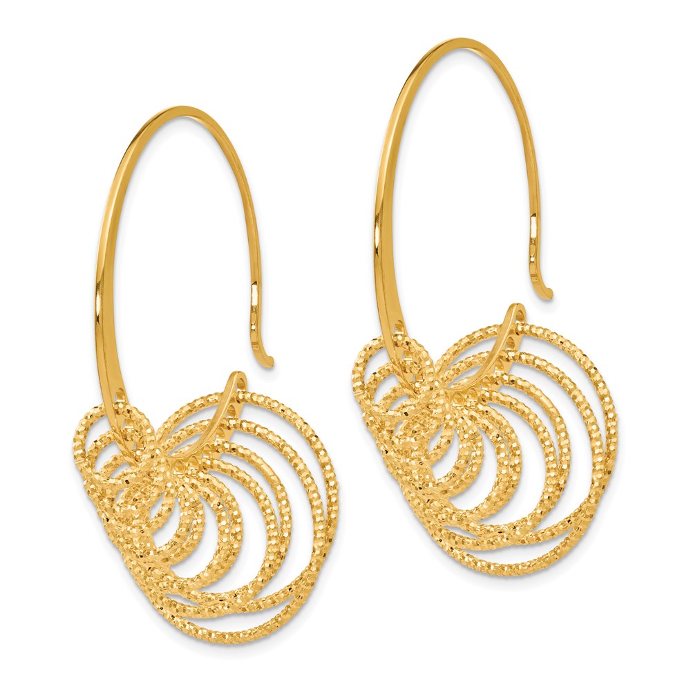 Gold-Plated Sterling Silver Hoop Earrings Image 2 A. C. Jewelers LLC Smithfield, RI