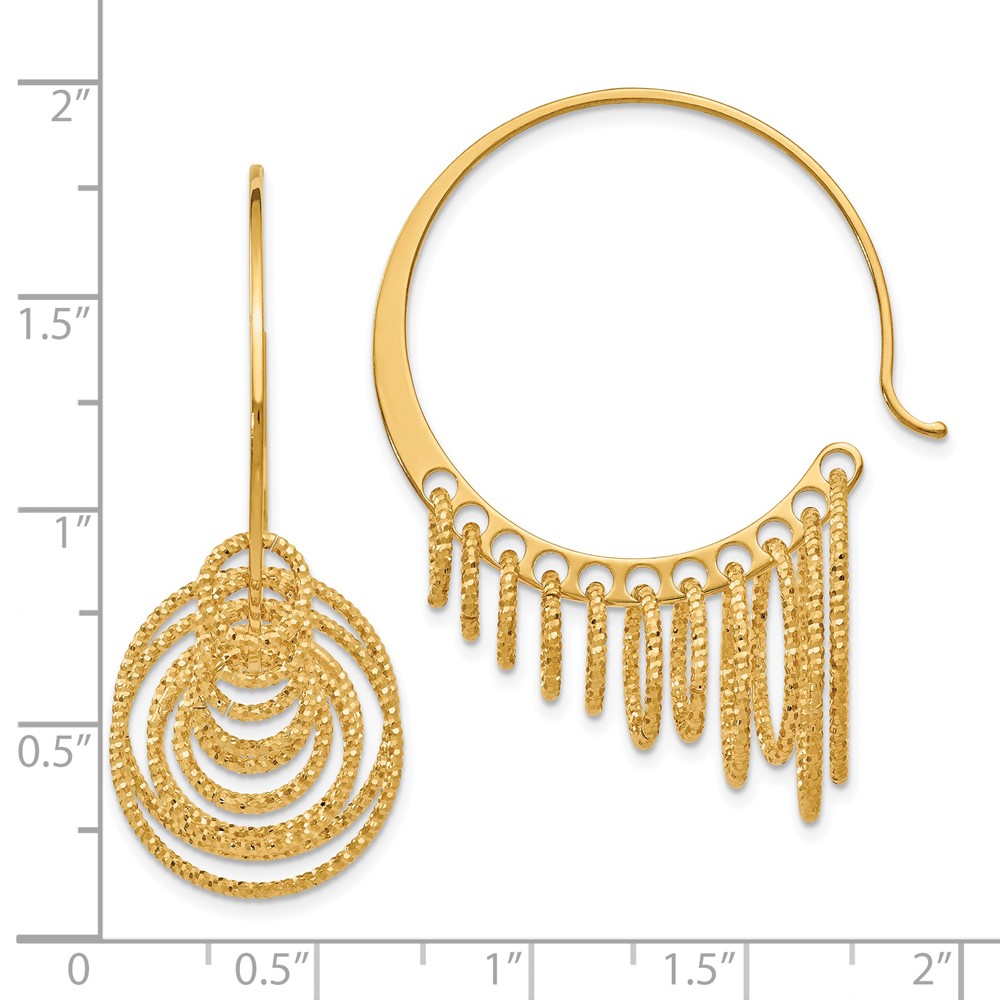 Gold-Plated Sterling Silver Hoop Earrings Image 3 A. C. Jewelers LLC Smithfield, RI