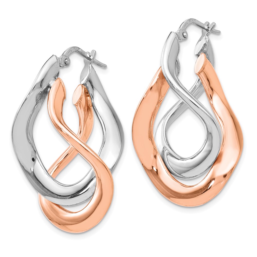 Gold-Plated Sterling Silver Hoop Earrings Image 2 Brummitt Jewelry Design Studio LLC Raleigh, NC