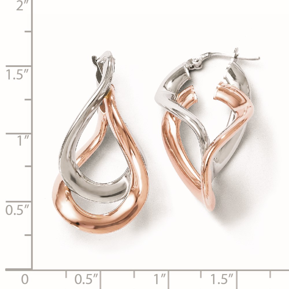 Gold-Plated Sterling Silver Hoop Earrings Image 3 Brummitt Jewelry Design Studio LLC Raleigh, NC