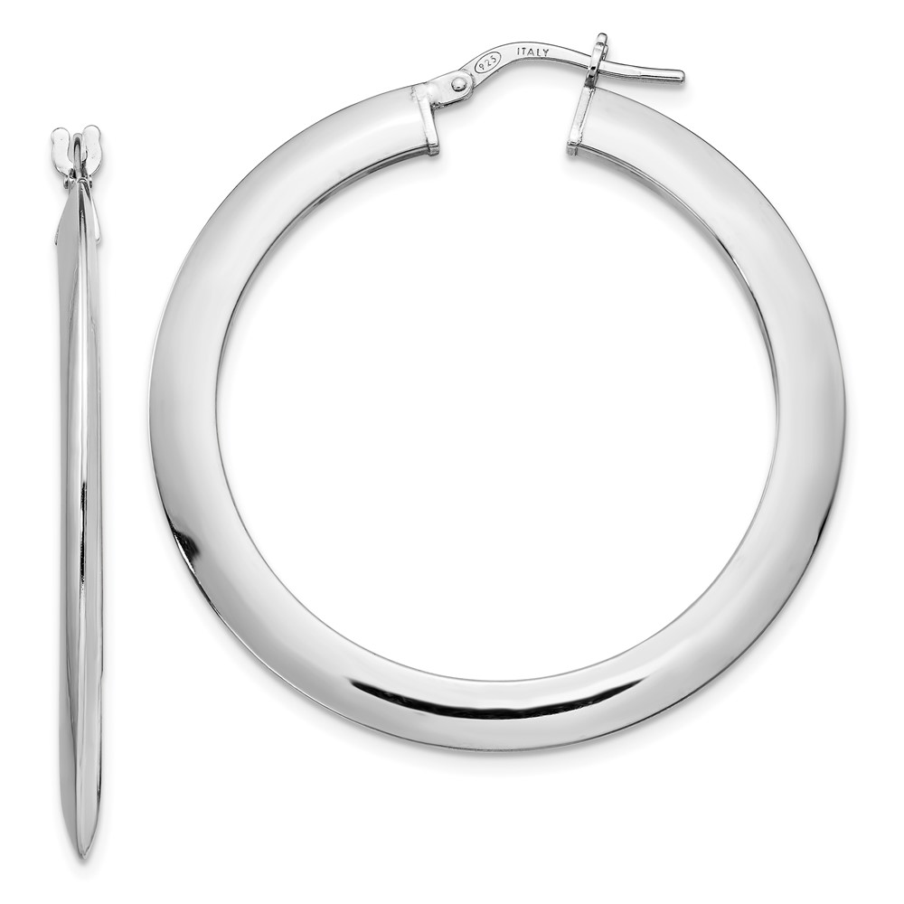Sterling Silver Polished Hoop Earrings Malak Jewelers Charlotte, NC