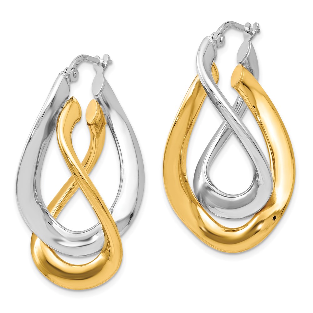 Gold-Plated Sterling Silver Hoop Earrings Image 2 Brummitt Jewelry Design Studio LLC Raleigh, NC