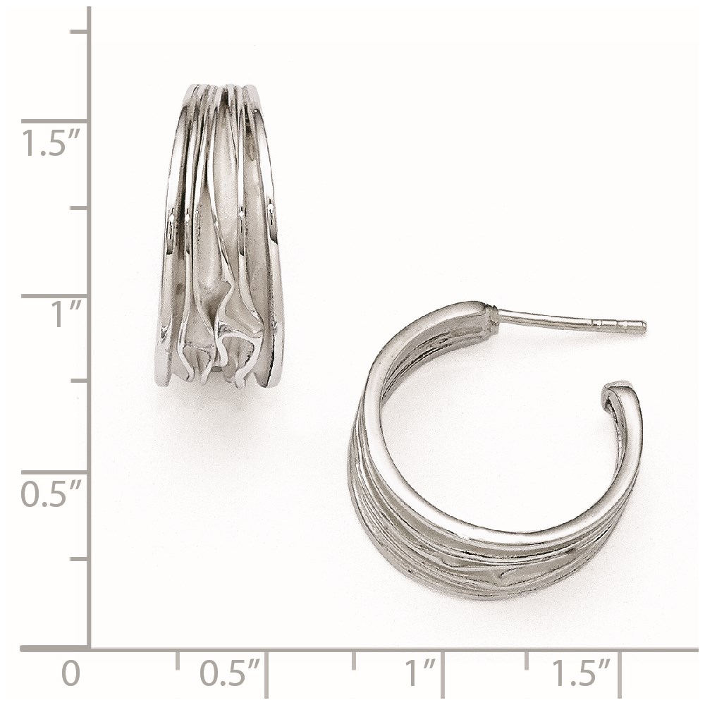 Sterling Silver Hoop Earrings Image 3 Brummitt Jewelry Design Studio LLC Raleigh, NC