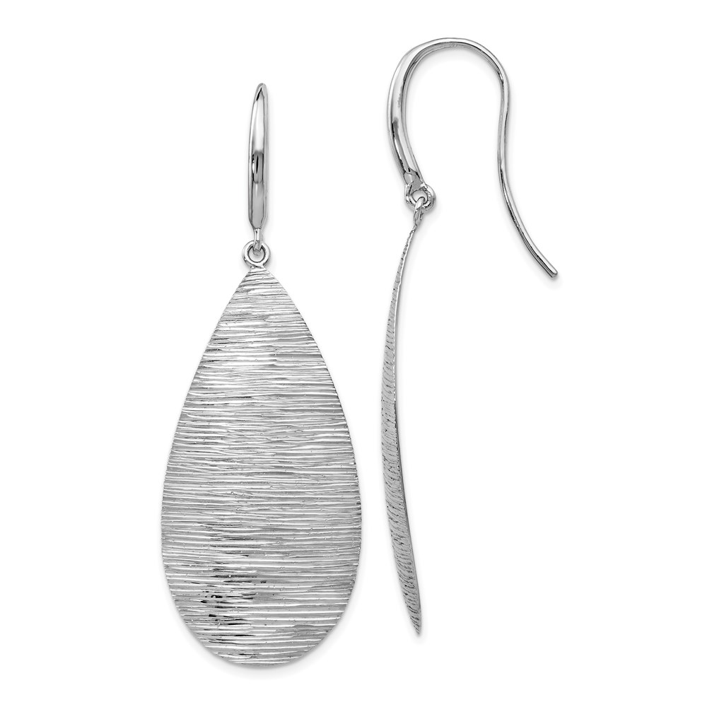 Sterling Silver Polished Textured Dangle Earrings Brummitt Jewelry Design Studio LLC Raleigh, NC