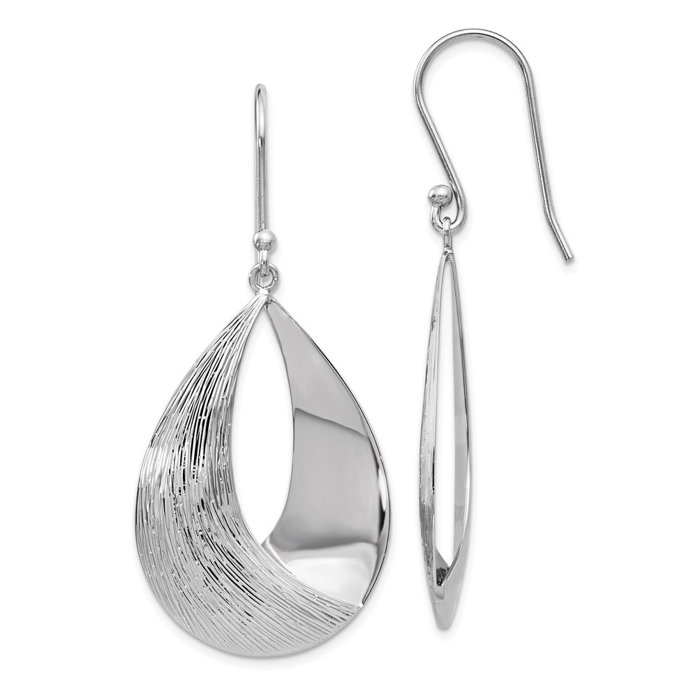 Sterling Silver Polished Textured Dangle Earrings Brummitt Jewelry Design Studio LLC Raleigh, NC