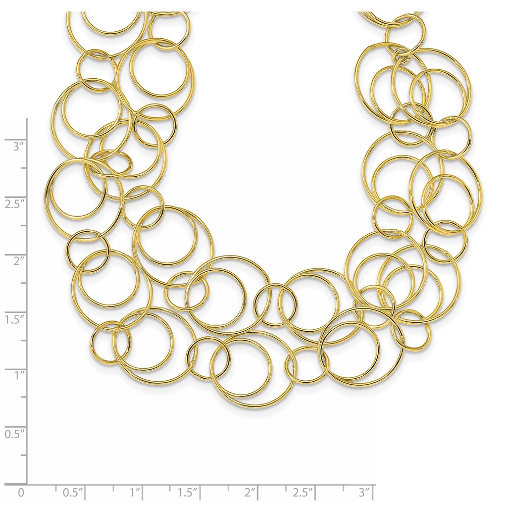 Gold-Tone Sterling Silver Polished Necklace Image 5 Brummitt Jewelry Design Studio LLC Raleigh, NC