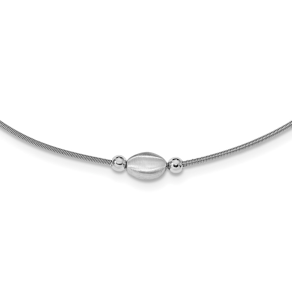 Sterling Silver Polished Necklace by Leslie