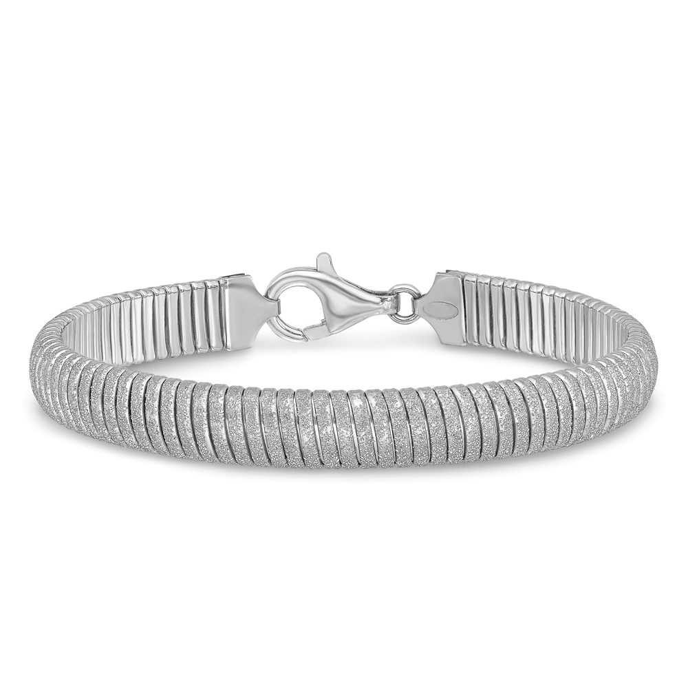 Sterling Silver Polished Textured Bracelet Image 2 Brummitt Jewelry Design Studio LLC Raleigh, NC