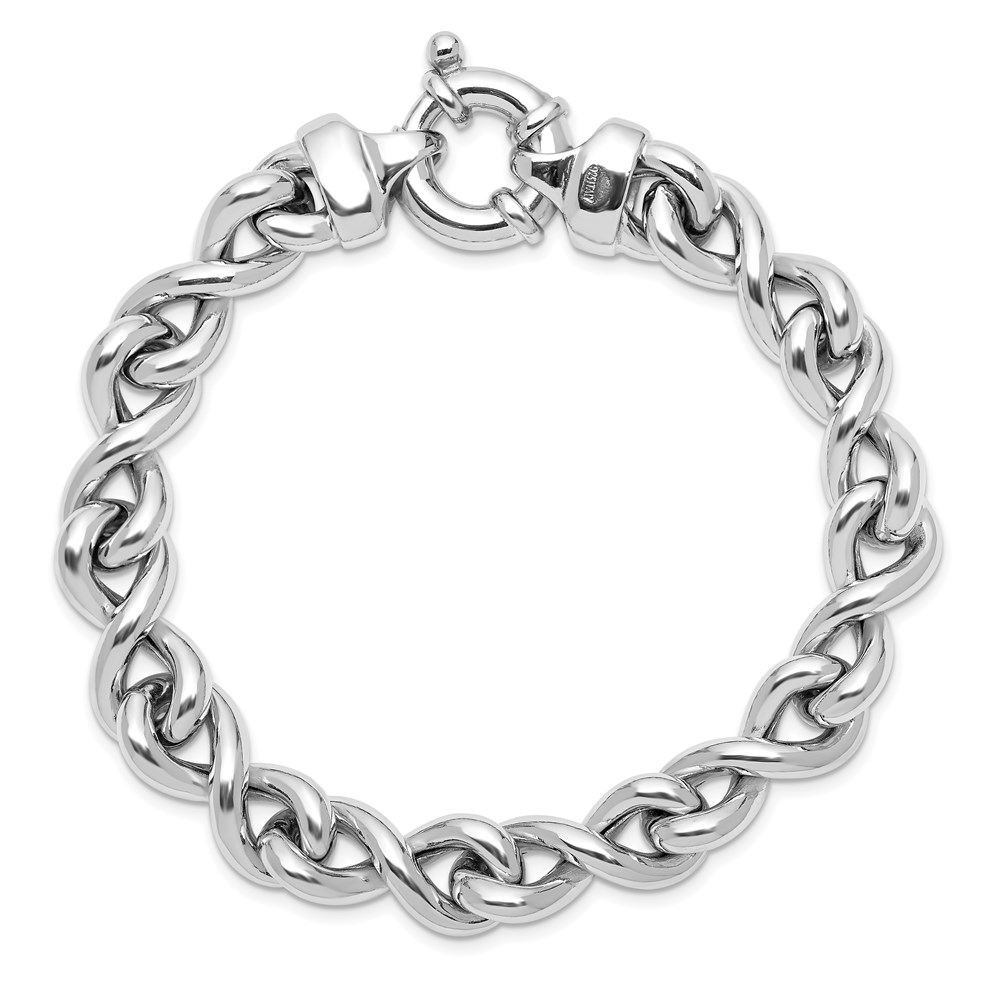 Sterling Silver Polished Link Bracelet Image 2 Brummitt Jewelry Design Studio LLC Raleigh, NC