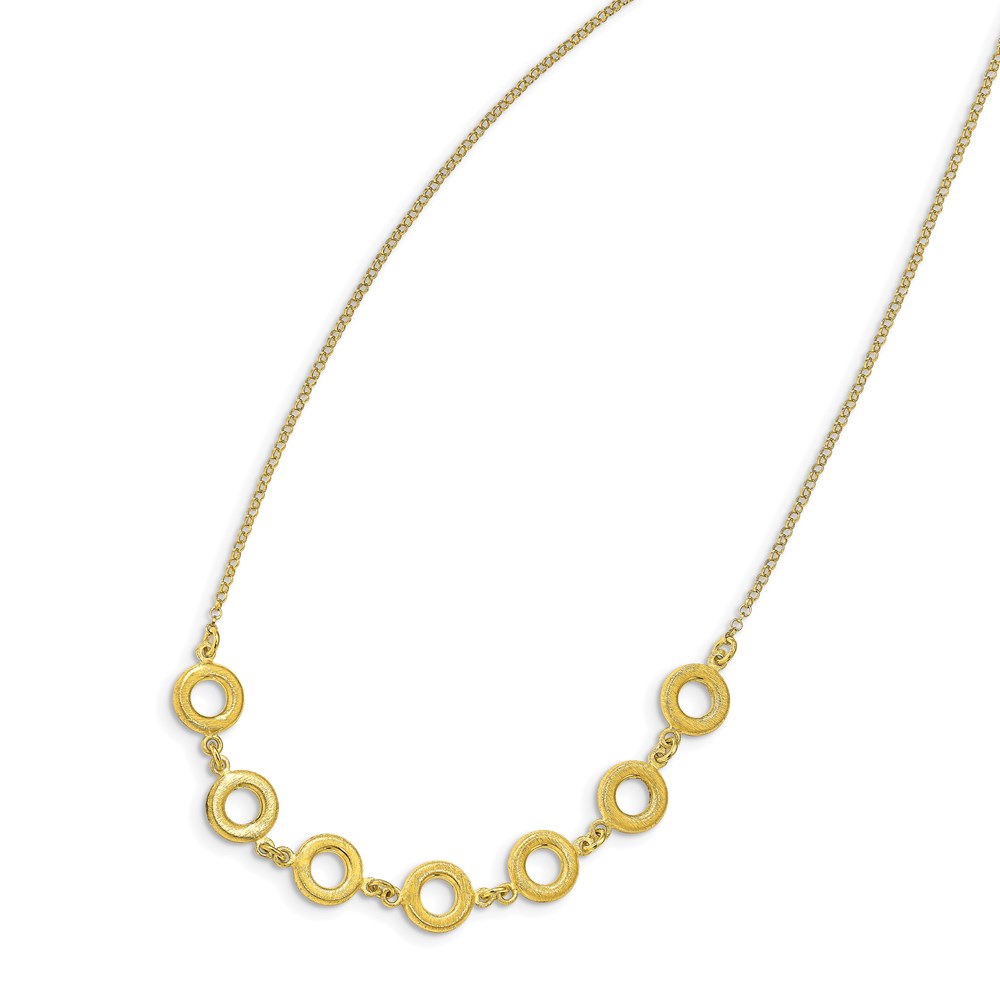 Gold-Tone Sterling Silver Textured Necklace Brummitt Jewelry Design Studio LLC Raleigh, NC