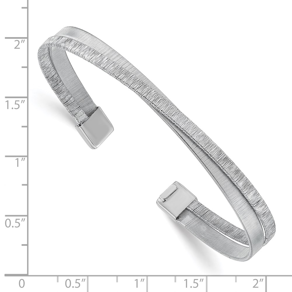 Sterling Silver Textured Bangle Bracelet Image 3 Brummitt Jewelry Design Studio LLC Raleigh, NC
