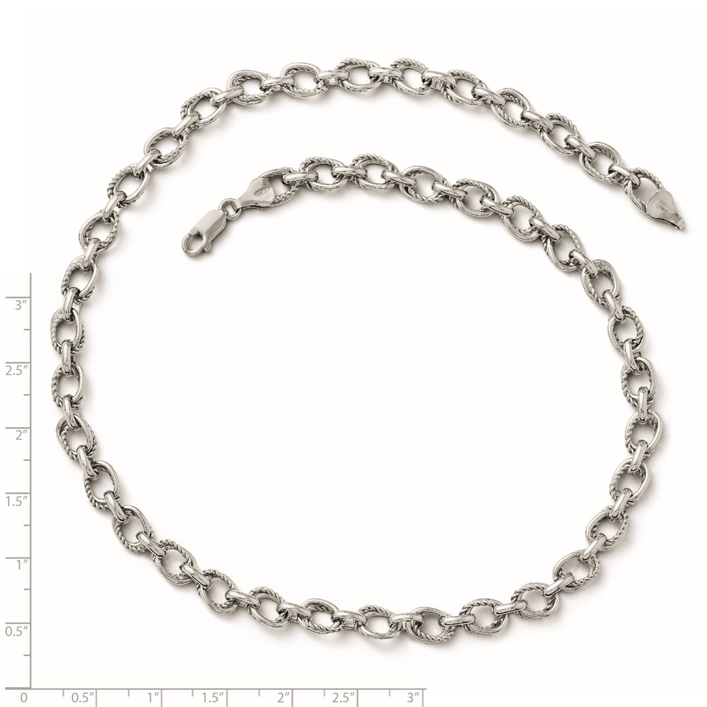 Sterling Silver Polished Textured Necklace Image 2 Brummitt Jewelry Design Studio LLC Raleigh, NC