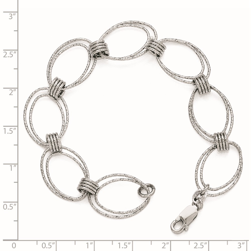 Sterling Silver Link Bracelet Image 2 Brummitt Jewelry Design Studio LLC Raleigh, NC