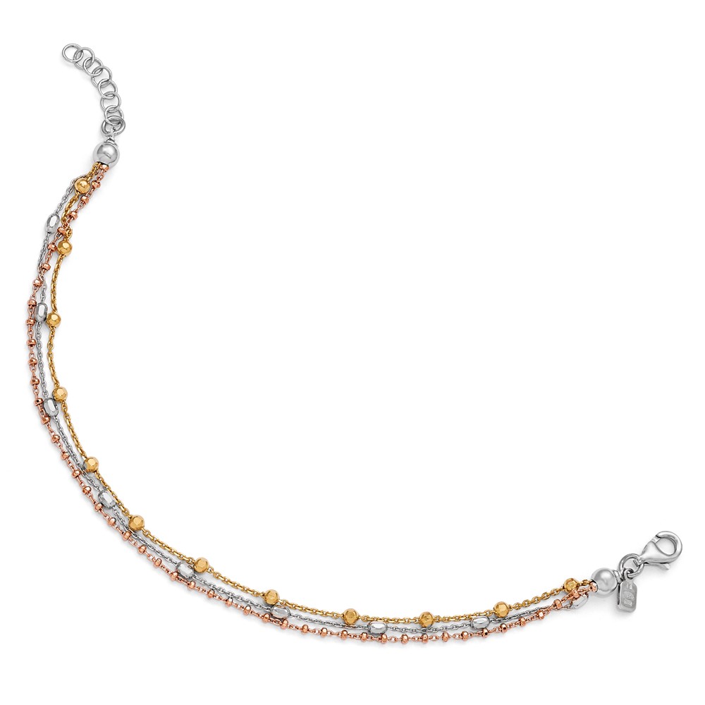 Gold-Plated Sterling Silver Bracelet Image 2 Biondi Diamond Jewelers Aurora, CO
