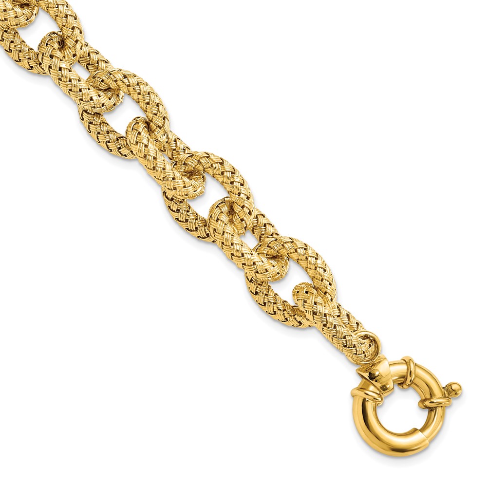 Gold Polished Plated Link Bracelet Brummitt Jewelry Design Studio LLC Raleigh, NC