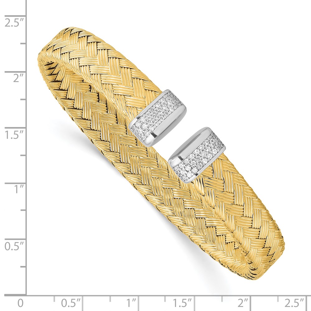 Gold-Plated Sterling Silver Cuff Bracelet Image 2 Brummitt Jewelry Design Studio LLC Raleigh, NC