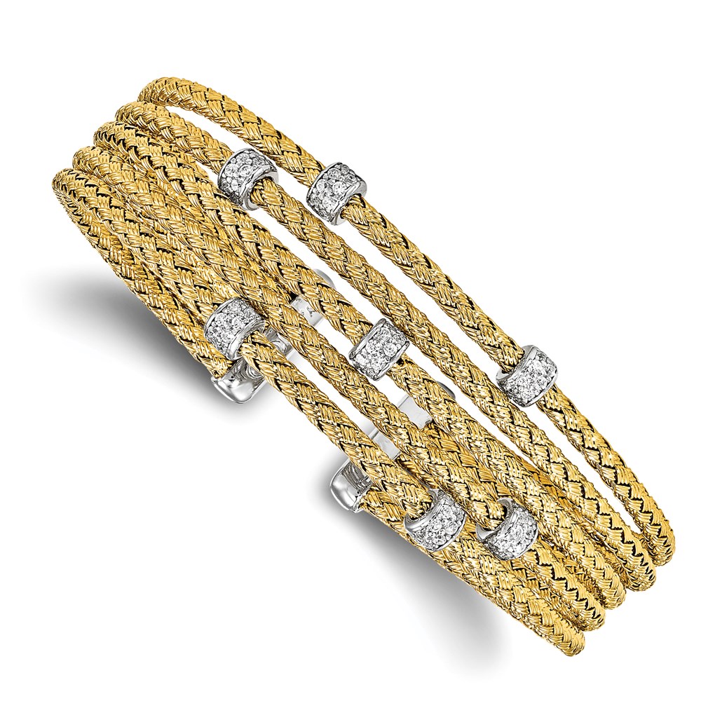 Gold-Tone Sterling Silver Cuff Bracelet Brummitt Jewelry Design Studio LLC Raleigh, NC