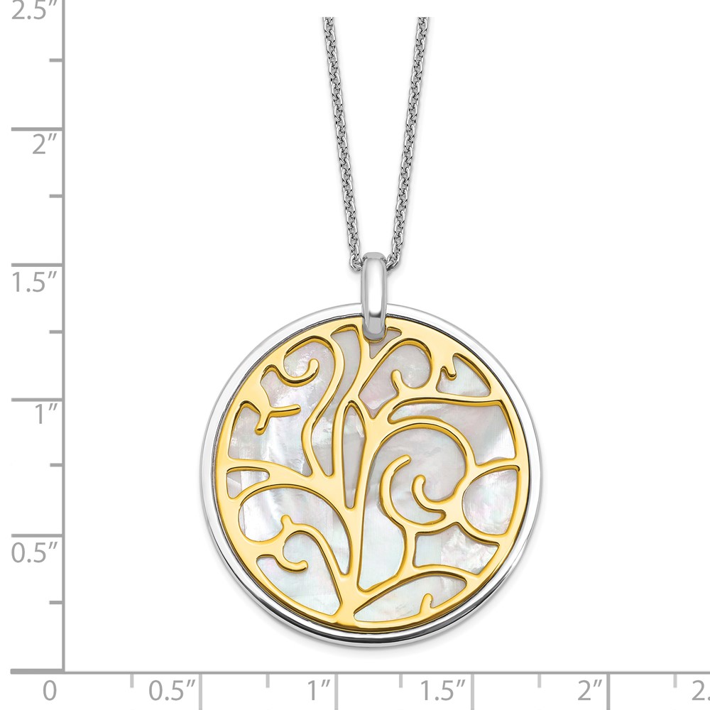 Gold-Tone Sterling Silver Necklace Image 3 Brummitt Jewelry Design Studio LLC Raleigh, NC