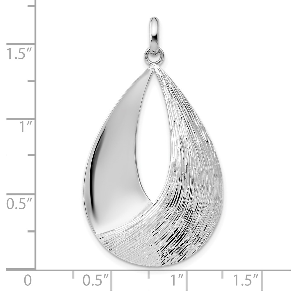 Sterling Silver Polished Textured Pendant Image 3 Brummitt Jewelry Design Studio LLC Raleigh, NC