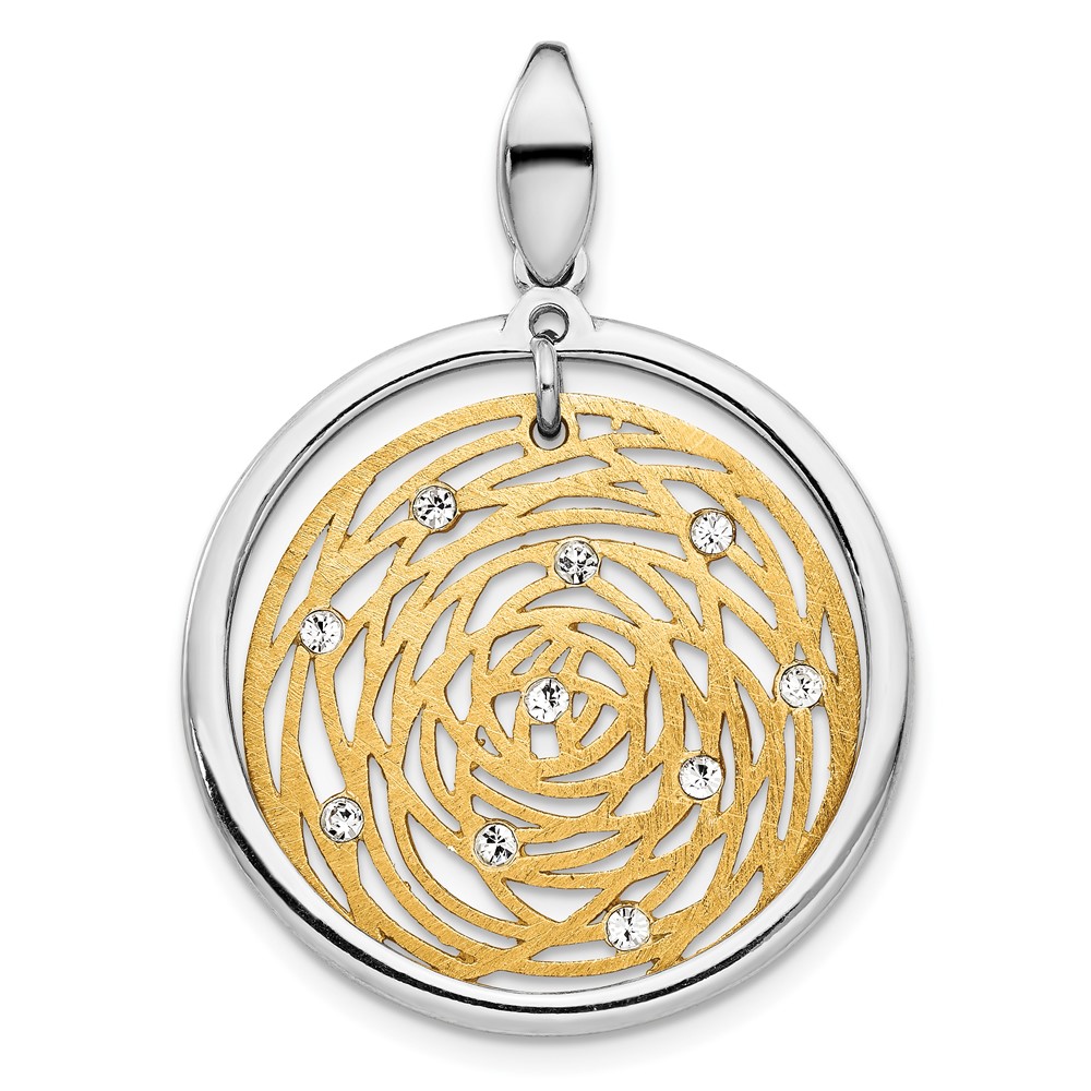 Gold-Tone Sterling Silver Polished Pendant Brummitt Jewelry Design Studio LLC Raleigh, NC