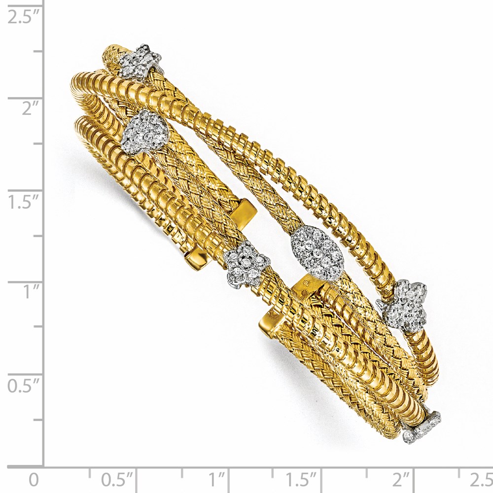 Gold Polished Plated Bangle Bracelet Image 2 Brummitt Jewelry Design Studio LLC Raleigh, NC