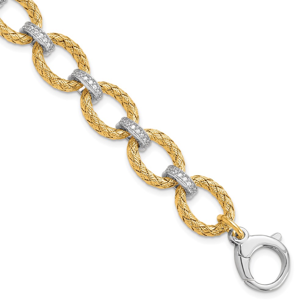 Gold-Tone Sterling Silver Link Bracelet Brummitt Jewelry Design Studio LLC Raleigh, NC
