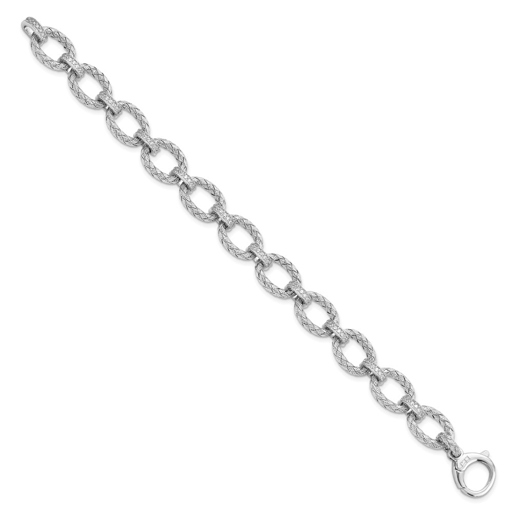 Sterling Silver Link Bracelet Image 2 Raleigh Diamond Fine Jewelry Raleigh, NC