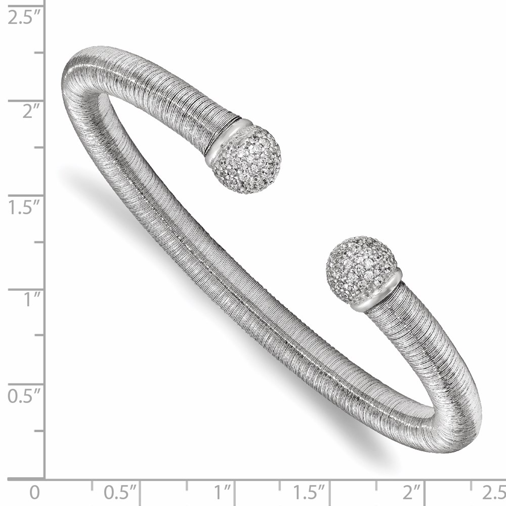 Sterling Silver Textured Bangle Bracelet Image 2 Brummitt Jewelry Design Studio LLC Raleigh, NC