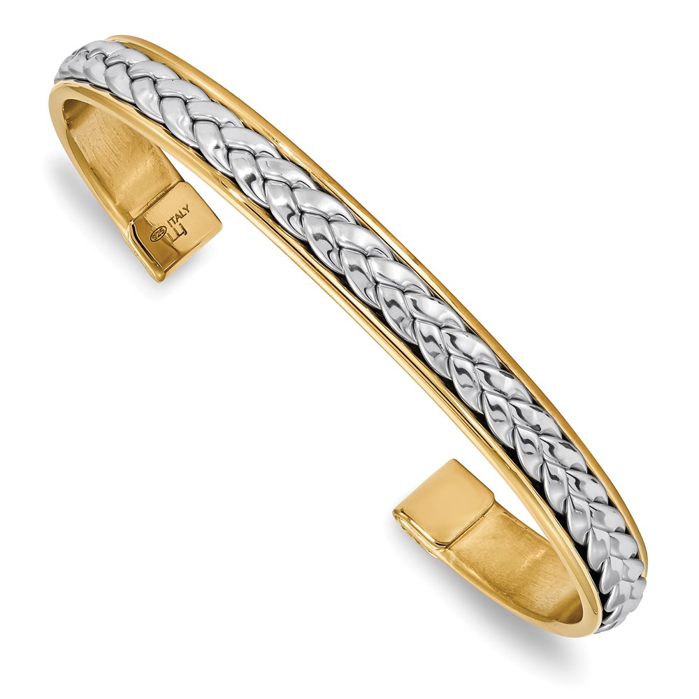 Gold-Tone Sterling Silver Polished Bangle Bracelet Brummitt Jewelry Design Studio LLC Raleigh, NC