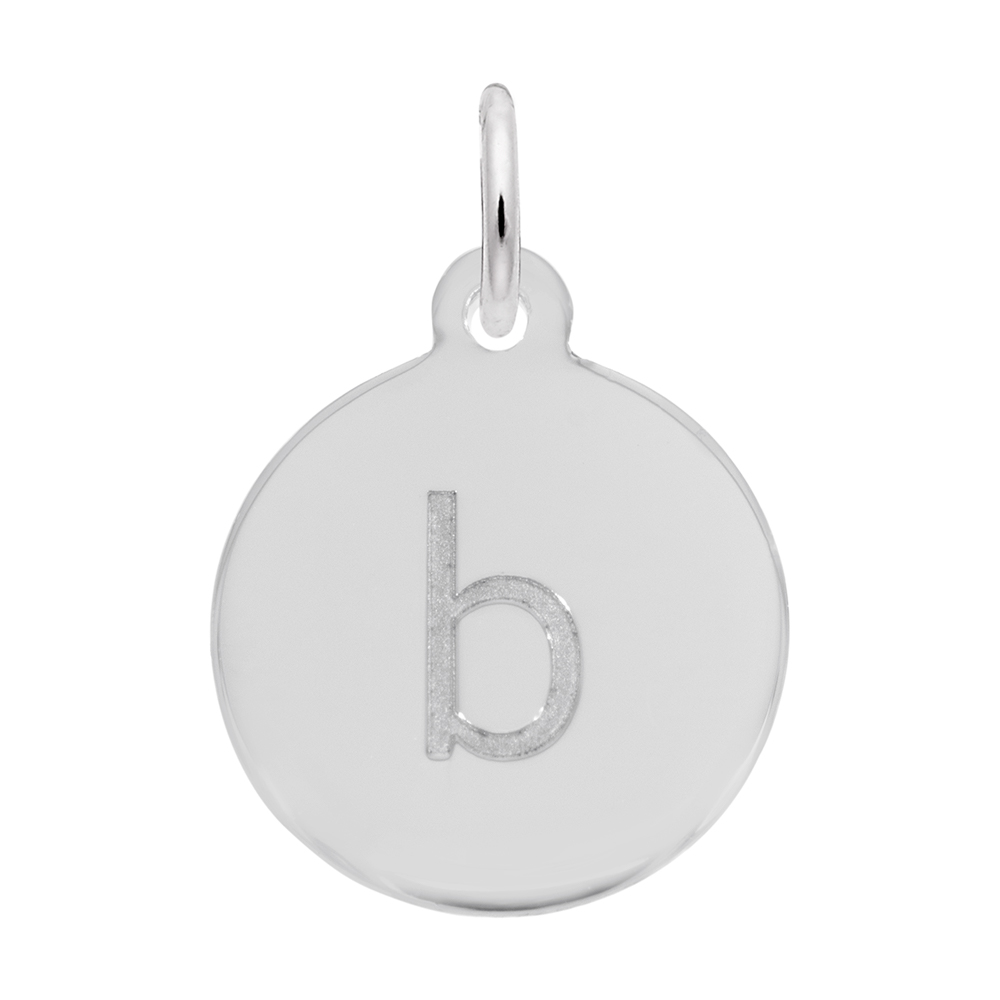 Petite Initial Disc - Lower Case Block b Mees Jewelry Chillicothe, OH