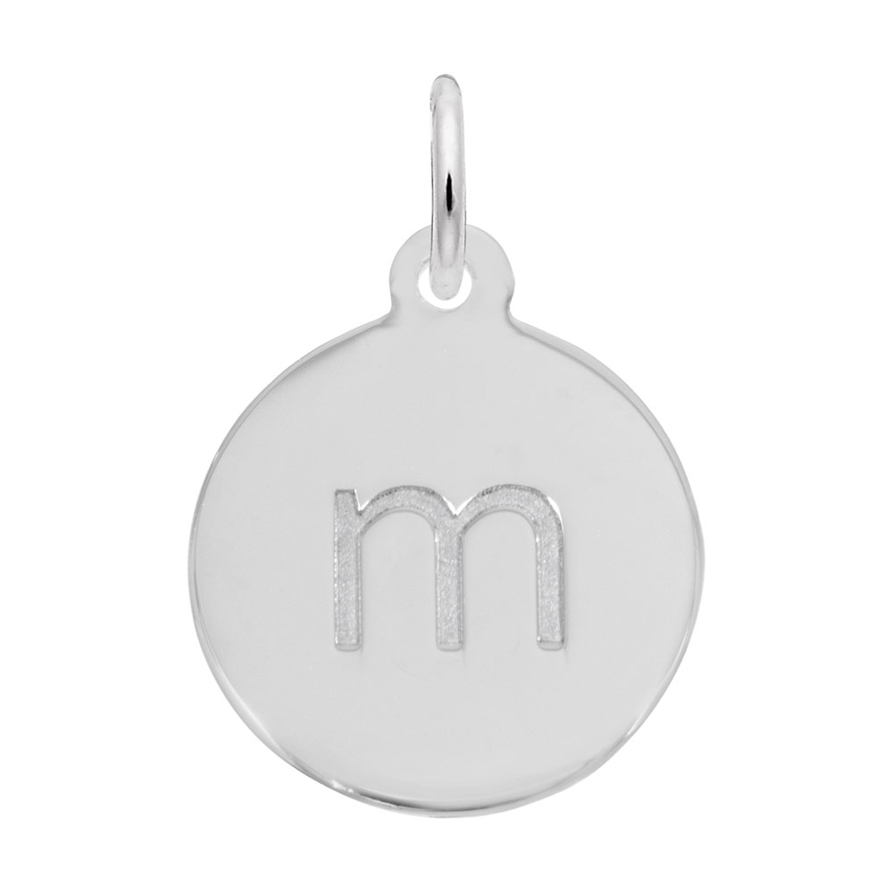 Petite Initial Disc - Lower Case Block m Mees Jewelry Chillicothe, OH