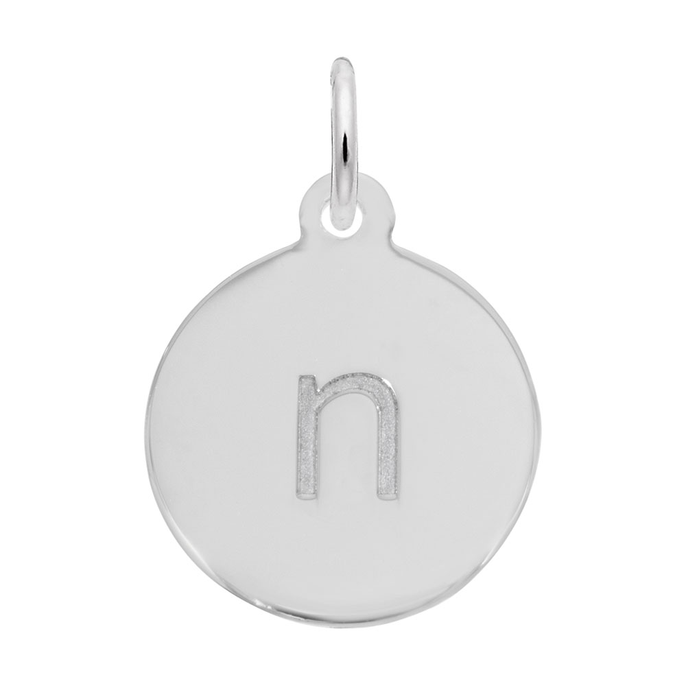 Petite Initial Disc - Lower Case Block n Mees Jewelry Chillicothe, OH