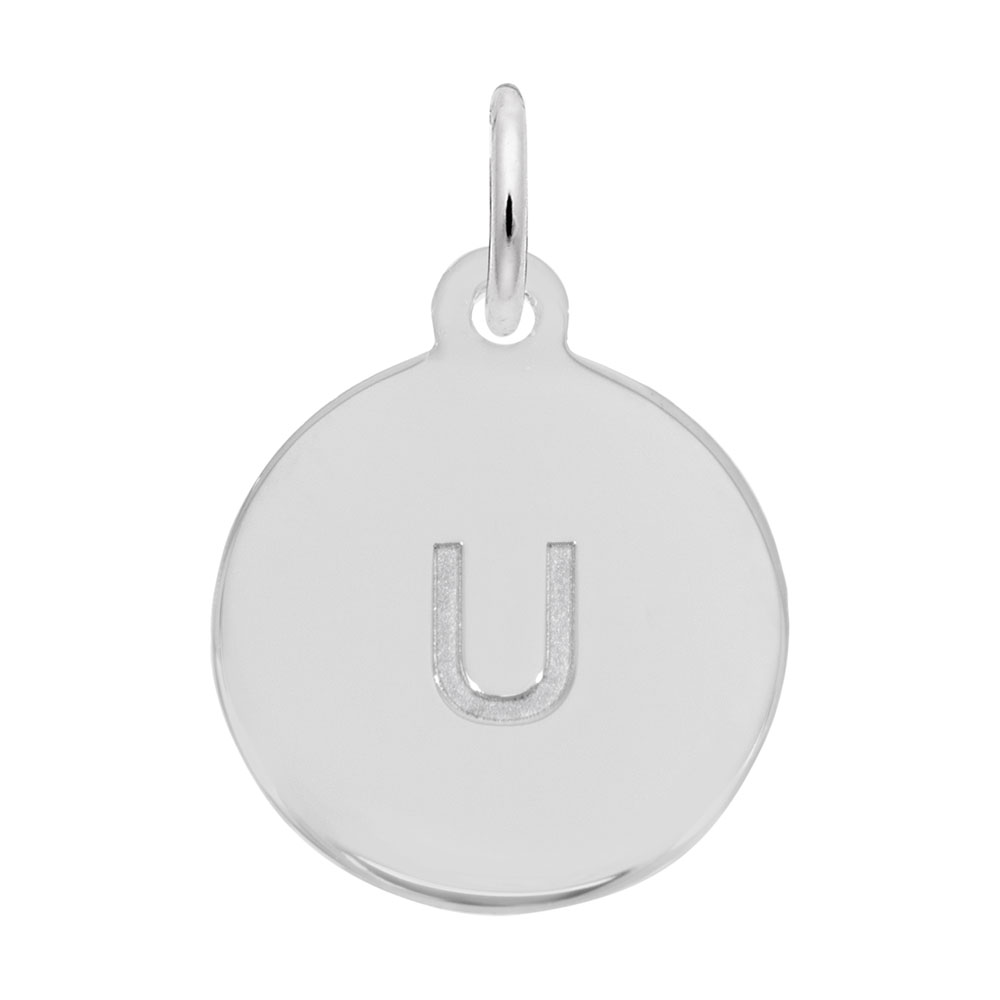 Petite Initial Disc - Lower Case Block u Mees Jewelry Chillicothe, OH