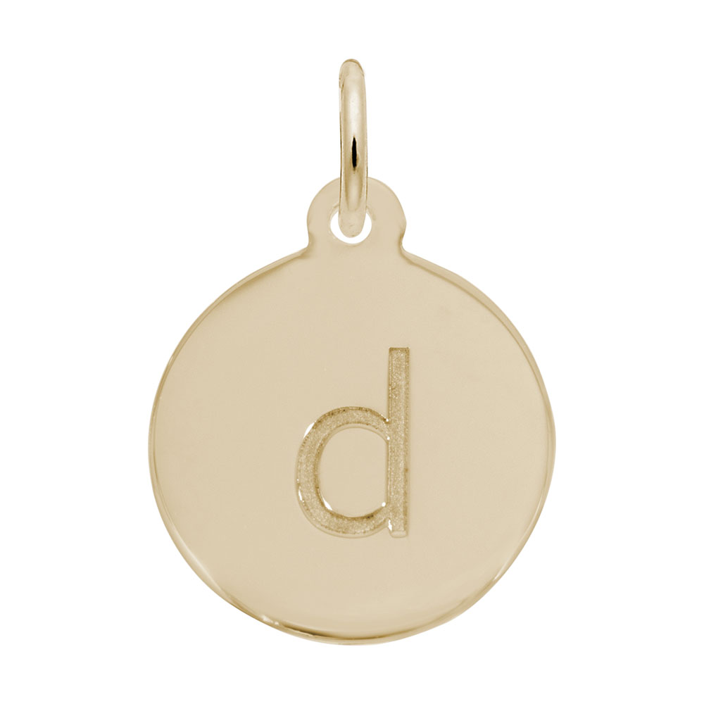 Petite Initial Disc - Lower Case Block d Mees Jewelry Chillicothe, OH