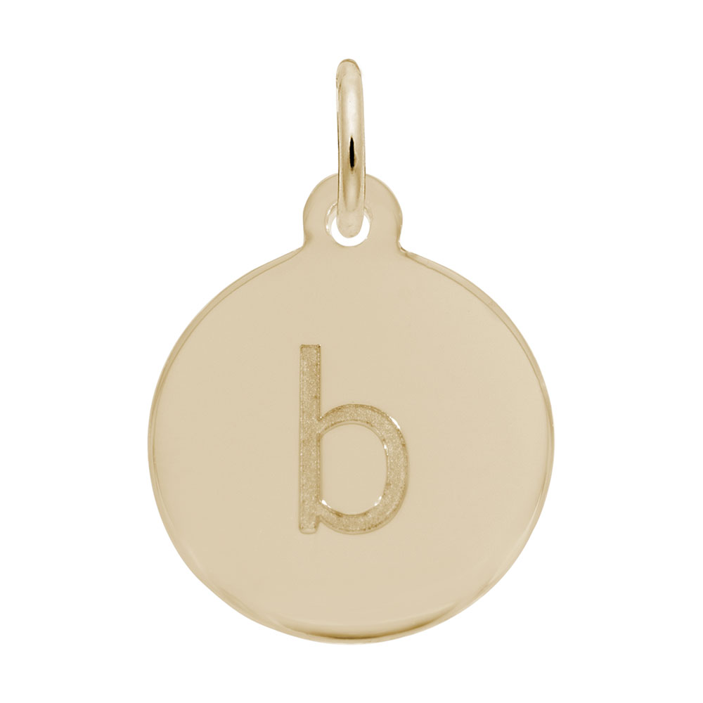 Petite Initial Disc - Lower Case Block b Mees Jewelry Chillicothe, OH
