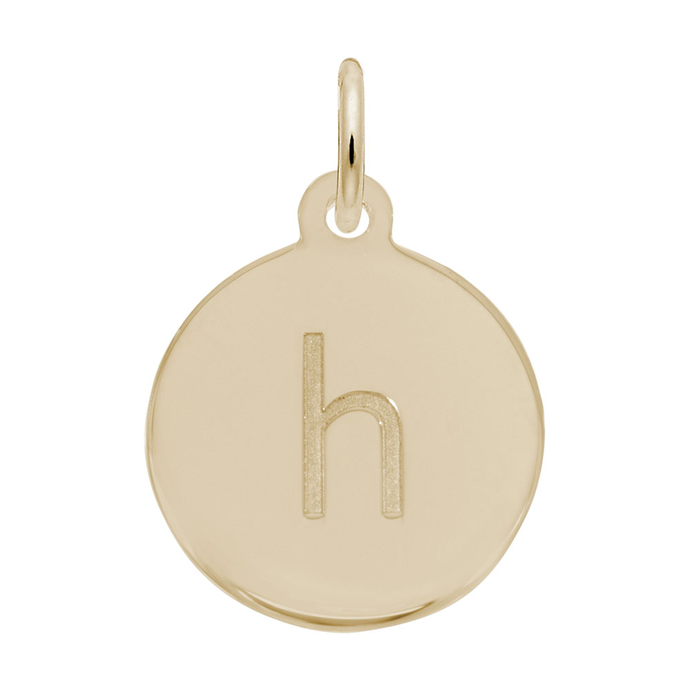 Petite Initial Disc - Lower Case Block h Mees Jewelry Chillicothe, OH