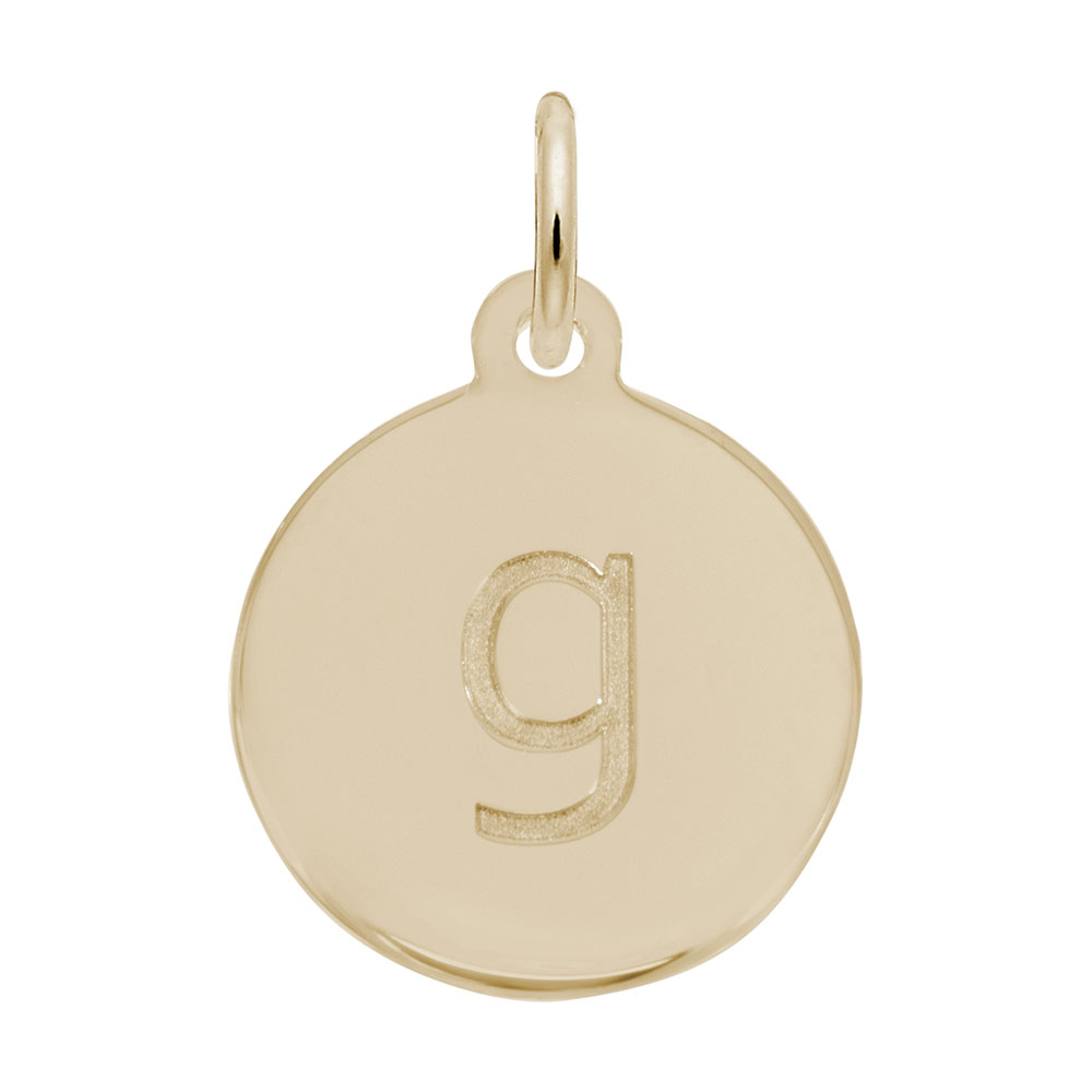 Petite Initial Disc - Lower Case Block g Mees Jewelry Chillicothe, OH