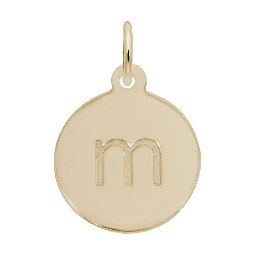 Petite Initial Disc - Lower Case Block m Mees Jewelry Chillicothe, OH