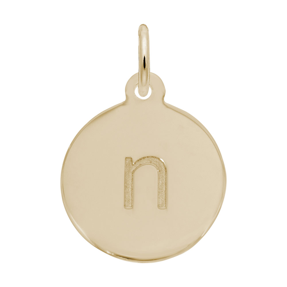 Petite Initial Disc - Lower Case Block n Mees Jewelry Chillicothe, OH