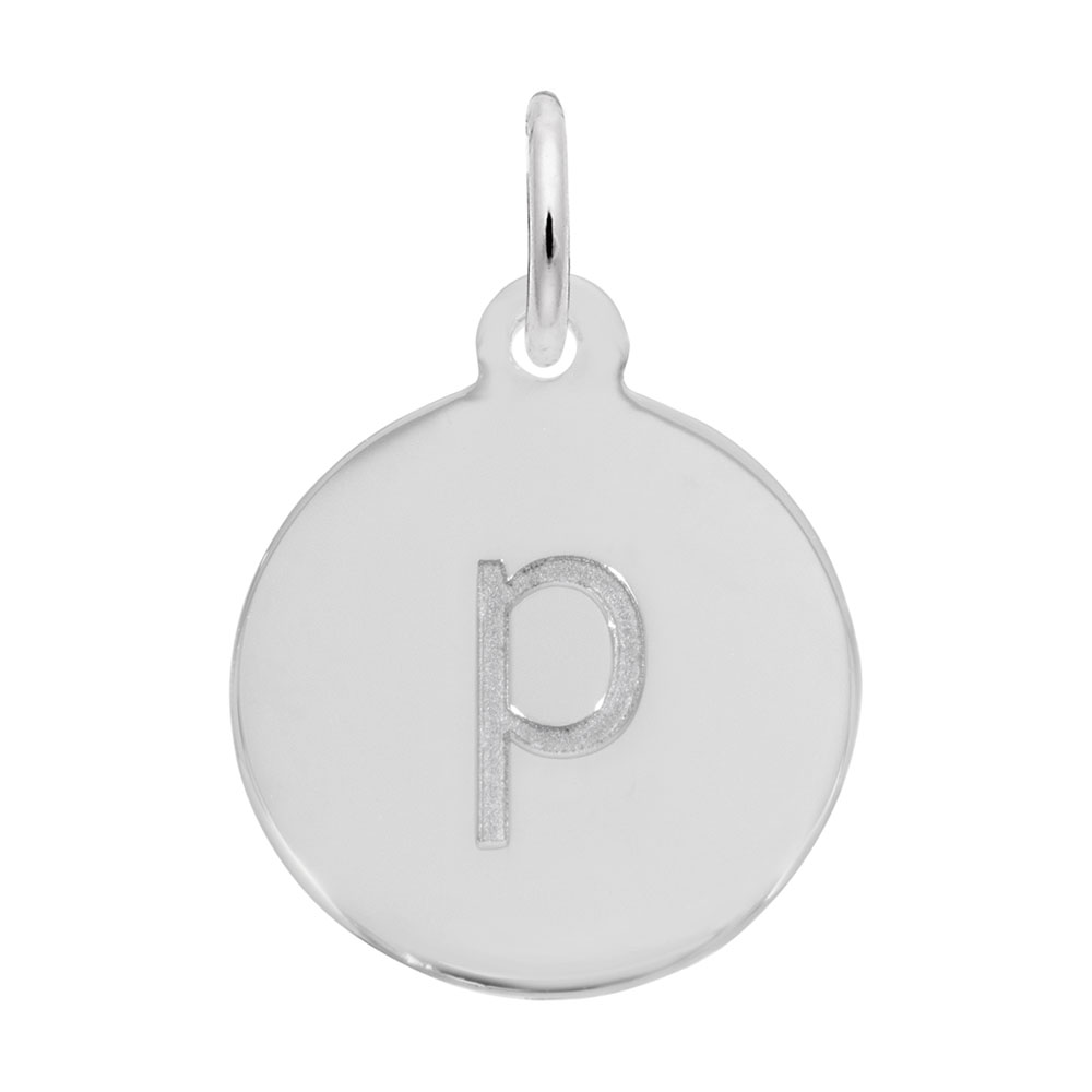 Petite Initial Disc - Lower Case Block p Mees Jewelry Chillicothe, OH