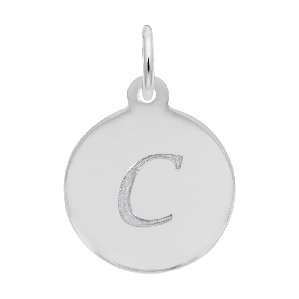 PETITE INITIAL DISC - SCRIPT C Mees Jewelry Chillicothe, OH